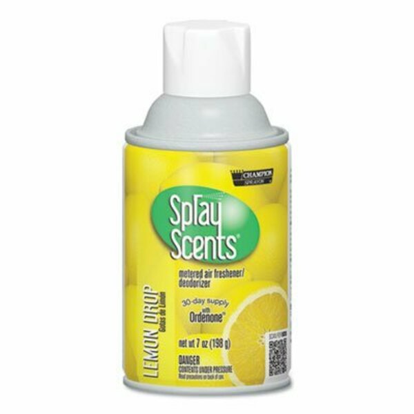 Chase Products ChaseProd, SPRAYSCENTS METERED AIR FRESHENER REFILL, LEMON, 7 OZ AEROSOL, 12PK 5189